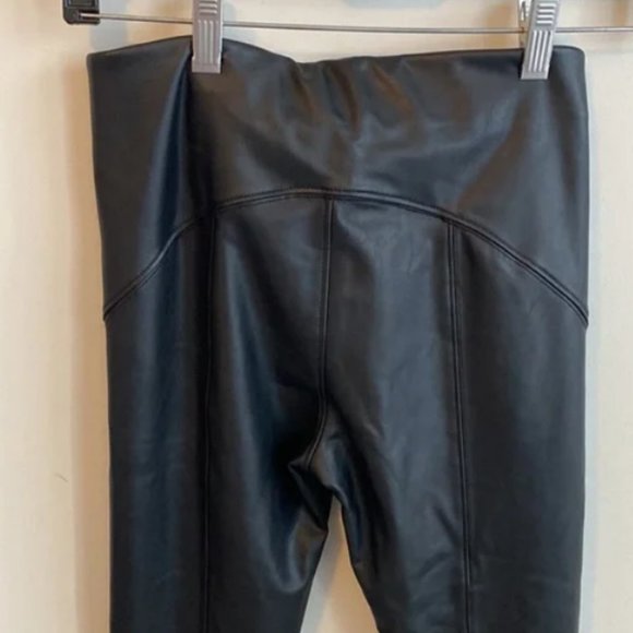 David Lerner Black patent Faux Leather shine Leggings Small - Picture 6 of 7